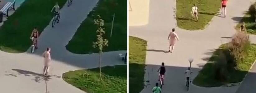 На детской площадке голый мужчина бегал за детьми