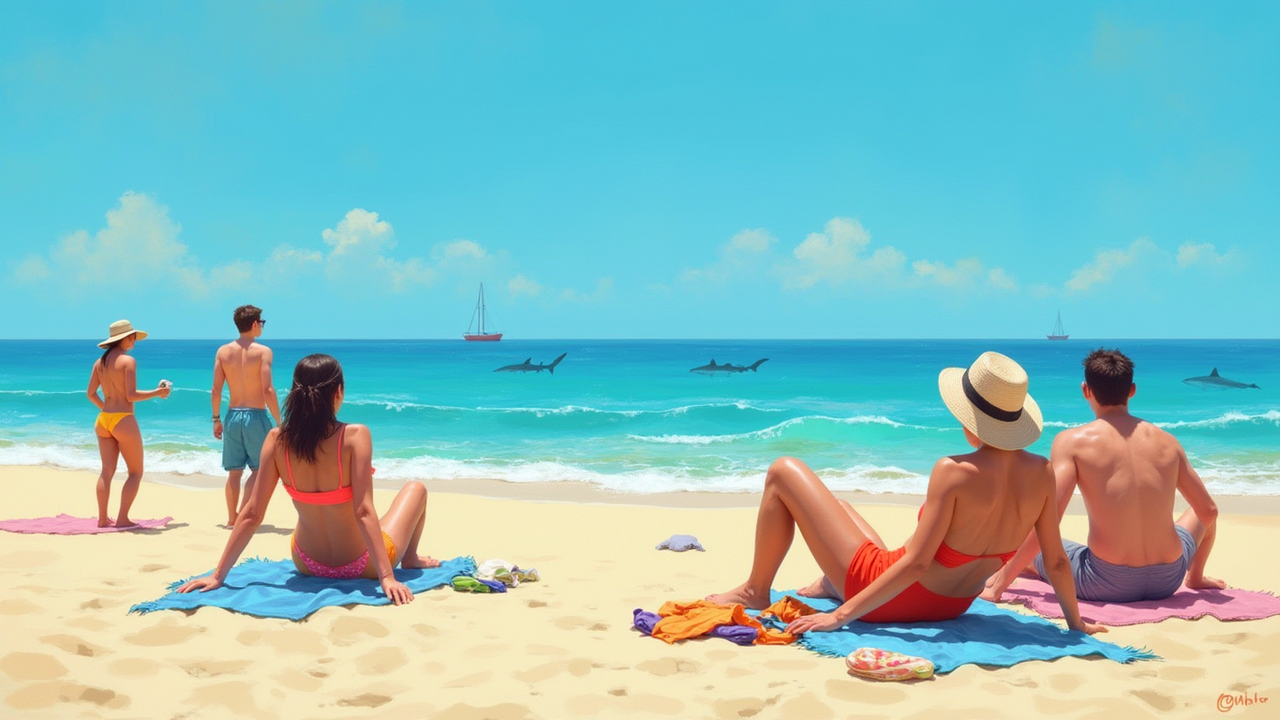 Яркие купальники туристов грозят нападением акул на курортах Египта Отдыхающим в Египте рекомендуют внимательнее по...