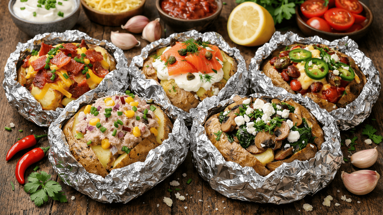 Запечённый картофель с начинкой, который просят...