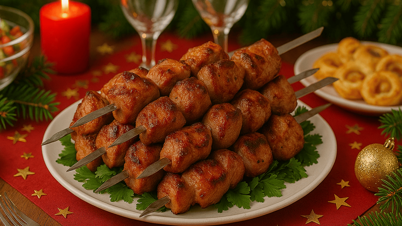 Шашлык на новогоднем столе — это всегда гарант ...