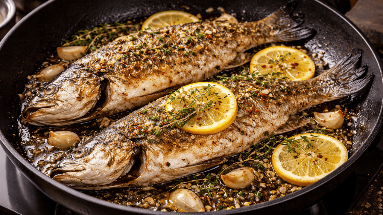 Жареная рыба с румяной корочкой выглядит просто...