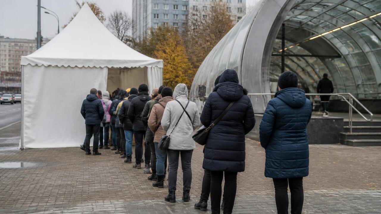 В Казани у станций метро работали пункты вакцин...