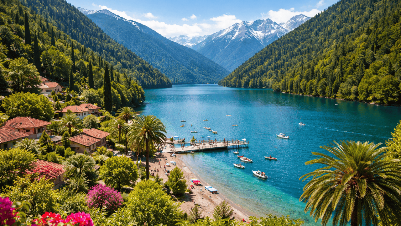 Абхазия легко очаровывает с первого взгляда: тё...