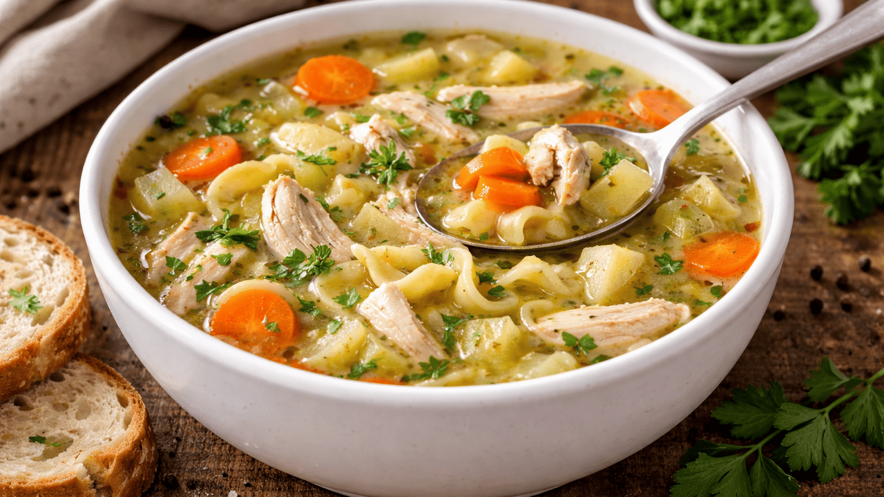 Почему один куриный суп получается прозрачным, ...