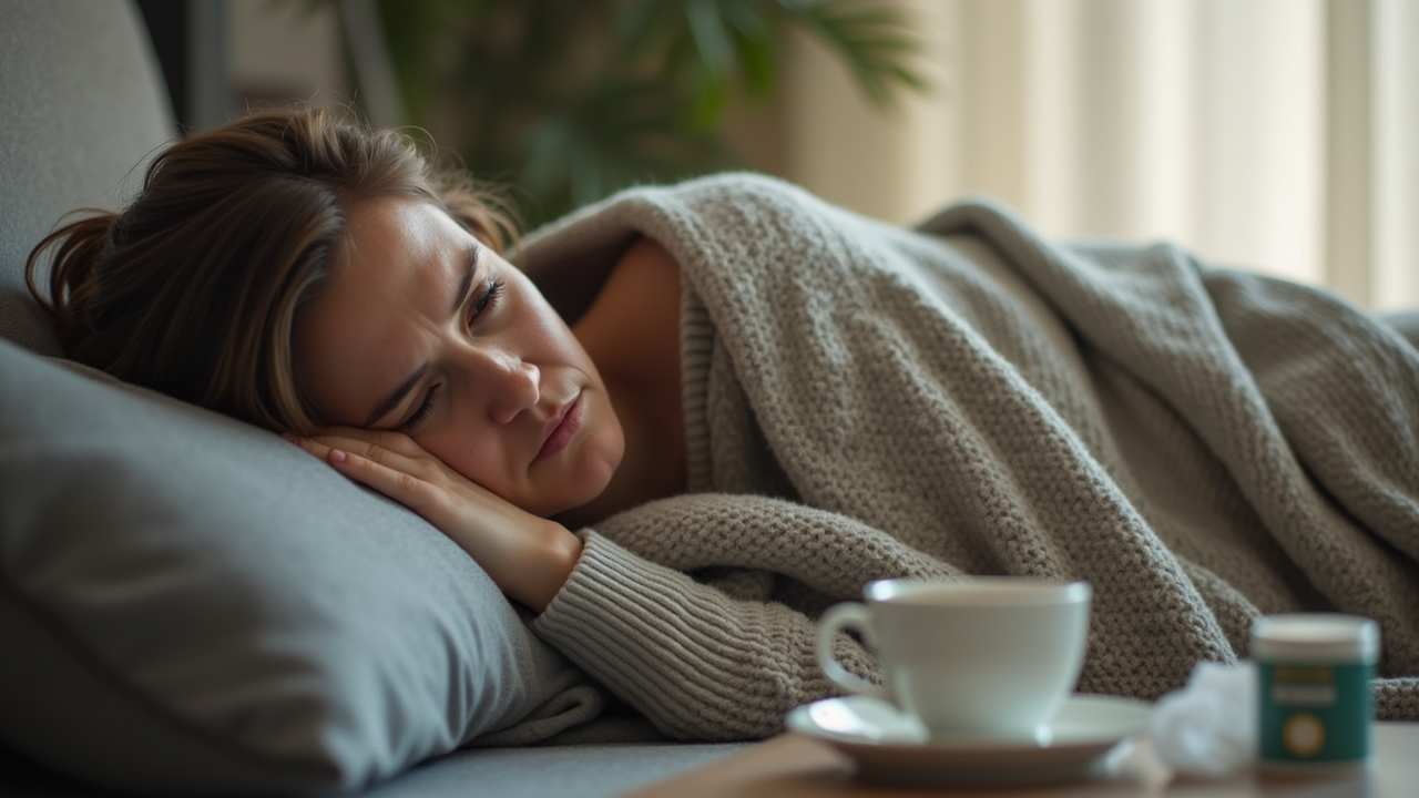 Когда человек заболевает простудой или гриппом,...