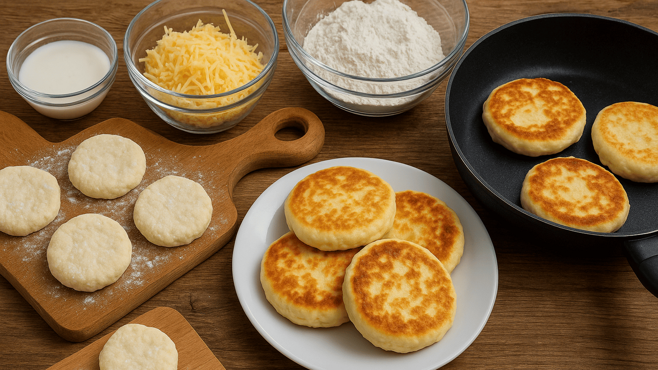 Лепёшки с сыром: быстрый и вкусный завтрак, когда нет времени долго готовить Когда нет времени на сложные блюда, а семья уже...