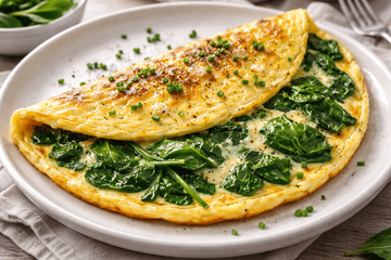 Утренний суперфуд без лишних хлопот: омлет со шпинатом для бодрого начала дня