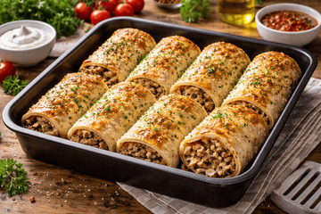 Фарш, который раскрывается по-новому: сытные рулетики для полноценного приёма пищи