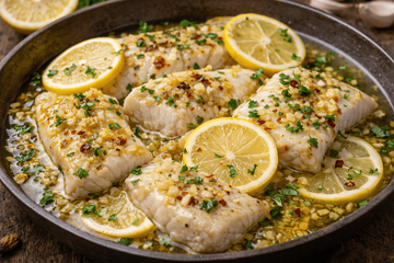 Идеальный финал дня на тарелке: нежная рыба в ярком лимонно-чесночном маринаде