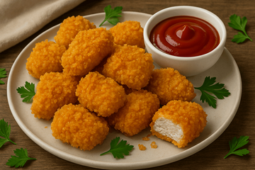 Как запечь хрустящие наггетсы без фритюра и панировочных сухарей — золотистые как в ресторане, а внутри — нежные и сочные