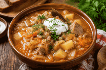 Толстые щи по-уральски снова покоряют кухни: старинный деревенский суп получается таким густым, что ложка стоит