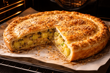 Нежный пирог с картошкой и луком в духовке: быстрый рецепт, который съедают до последнего кусочка