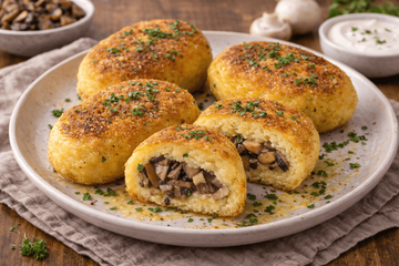 Если картошка надоела в обычном виде: приготовьте сочные котлеты с грибной начинкой без лишних затрат