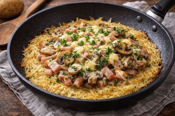 Картошка на сковороде по-новому: с любой начинкой и без муки получается особенно вкусно