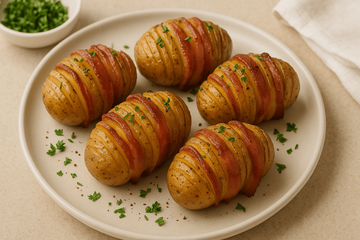 Картошка-гармошка с беконом — ужин без суеты и забот