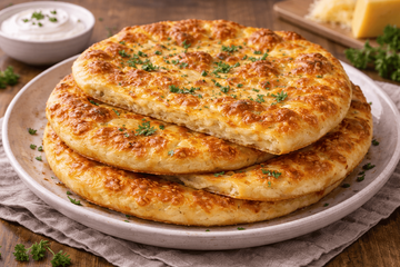 Лепёшки с хрустящей корочкой покоряют с первого кусочка: по вкусу как хачапури, но готовятся быстрее и проще