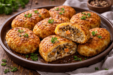 Праздничные котлетки без фарша и лишнего жира: мясо в румяной картофельной шубке