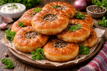 Фарш в стакане кефира творит чудо: сочные беляши за 20 минут без лишней возни