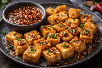Хрустящий тофу с острым чесночным соусом: китайский стритфуд, который съедают быстрее, чем готовят
