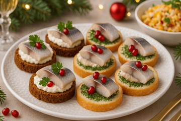 Эта закуска станет первой, что разлетится по тарелкам: бутерброды с селёдкой в двух вариантах побеждают даже икру