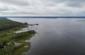 Уровень Куйбышевского водохранилища у Казани пр...