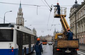 В Казани встали троллейбусы из-за аварии на кон...