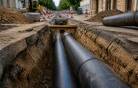 Капремонт водопровода в 42 и 43 микрорайонах Че...