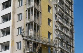 Ремонт фасада ЖК «Лазурные небеса» в Казани про...
